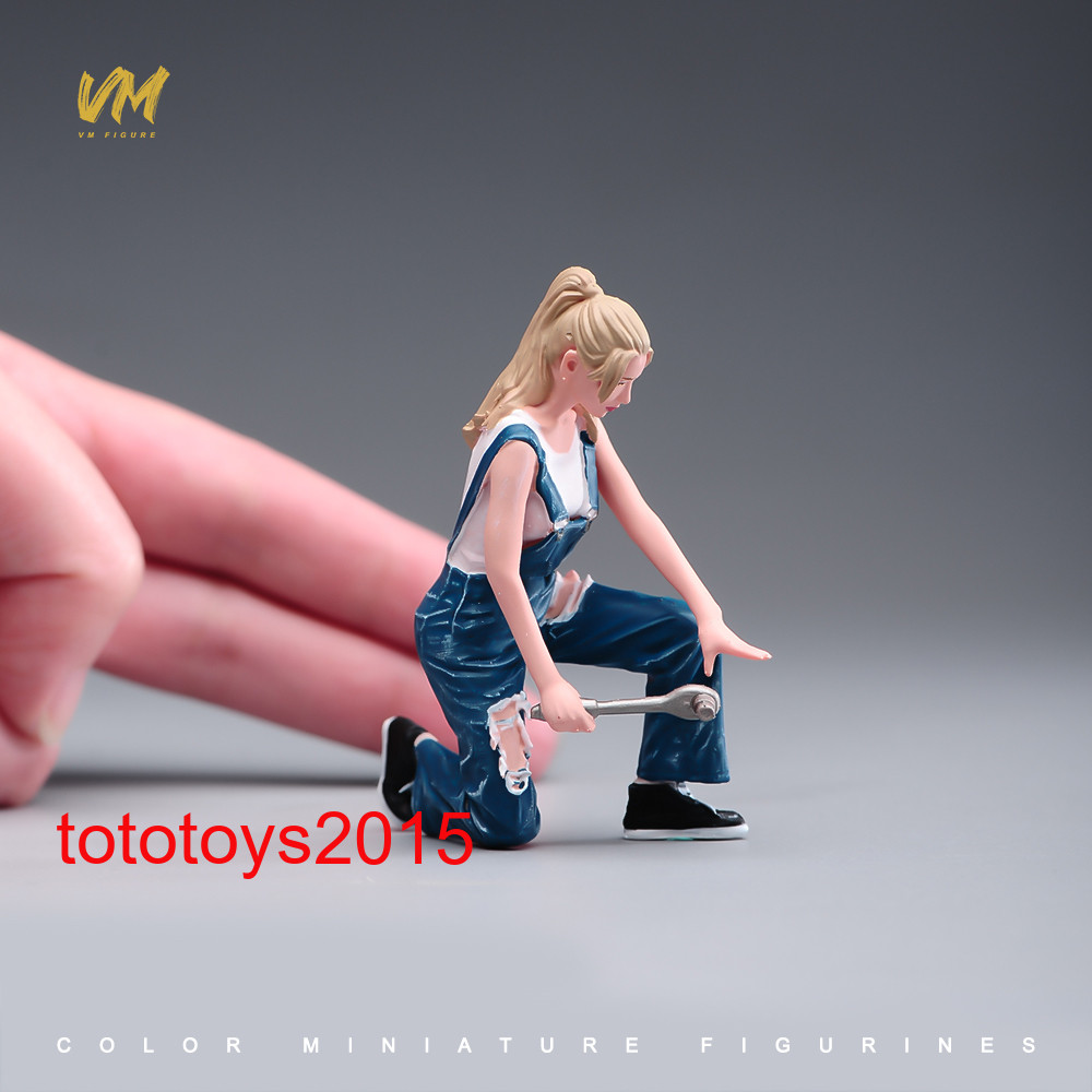 1/72 1/87 1/64 1/43 1/32 1/24 1/18 mechanic woman Girl Scene Miniture Figure Dol