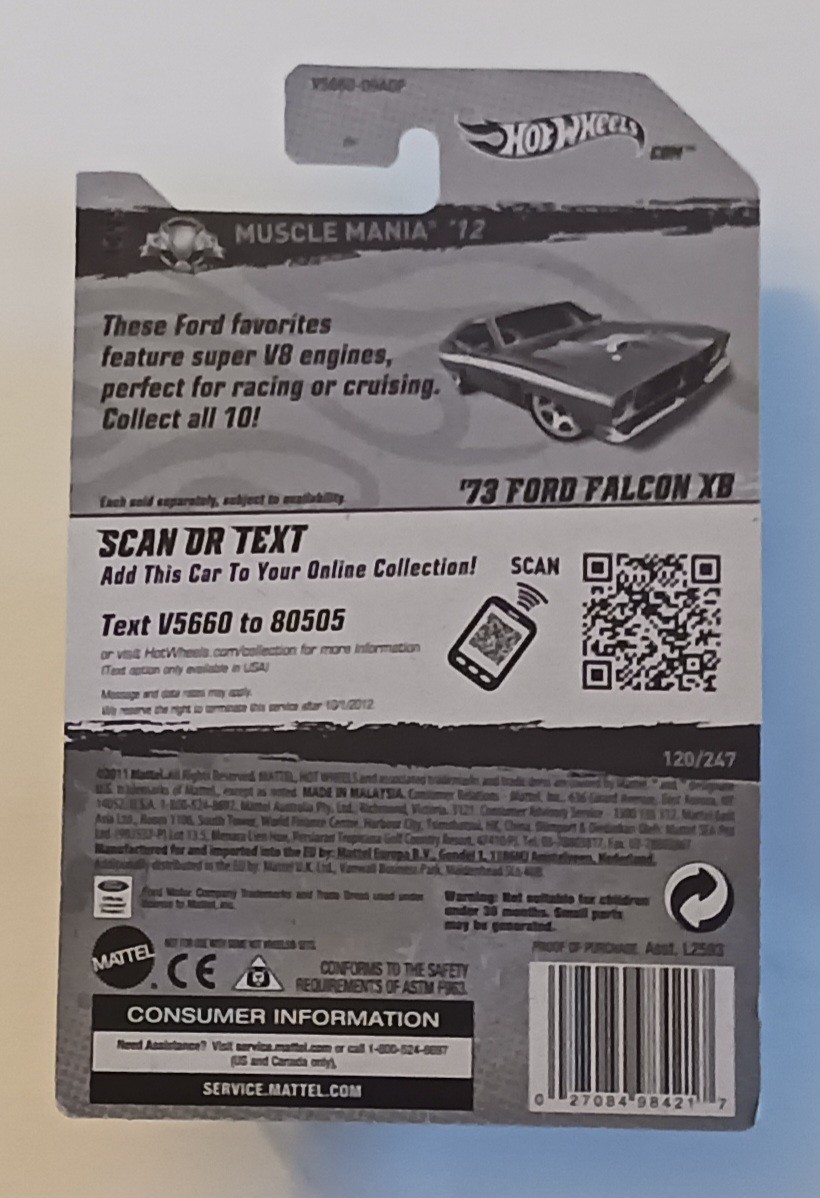 Lot of 8 2011-18 Hot Wheels Various Ford Models Gran Torino Sport – Falcon XB