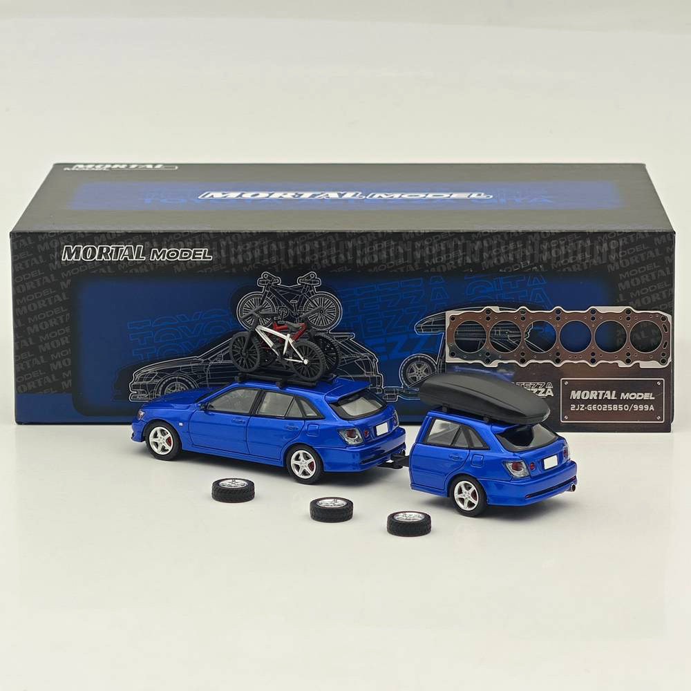 MORTAL 1:64 Scale Gita Elixir Trailer Set Diecast Car Models Blue