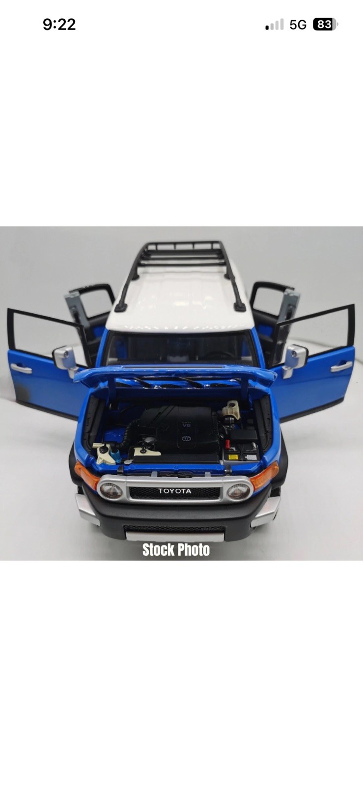 1/18 AutoArt Toyota FJ CRUISER- Rare Blue- Dealer Edition With COA