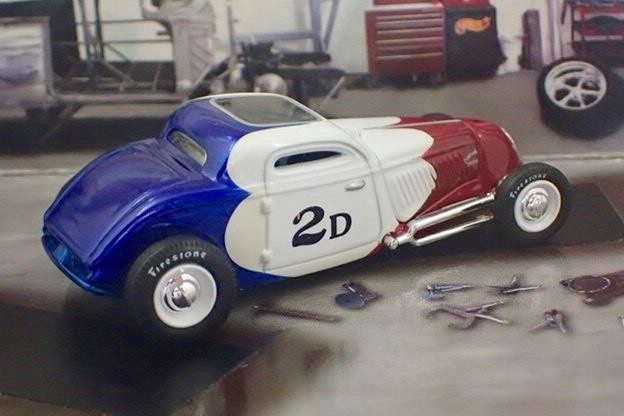 Pierson Brothers flathead V8 Speedster 1934 Ford Lakes Coupe 1/64 Scale LE R