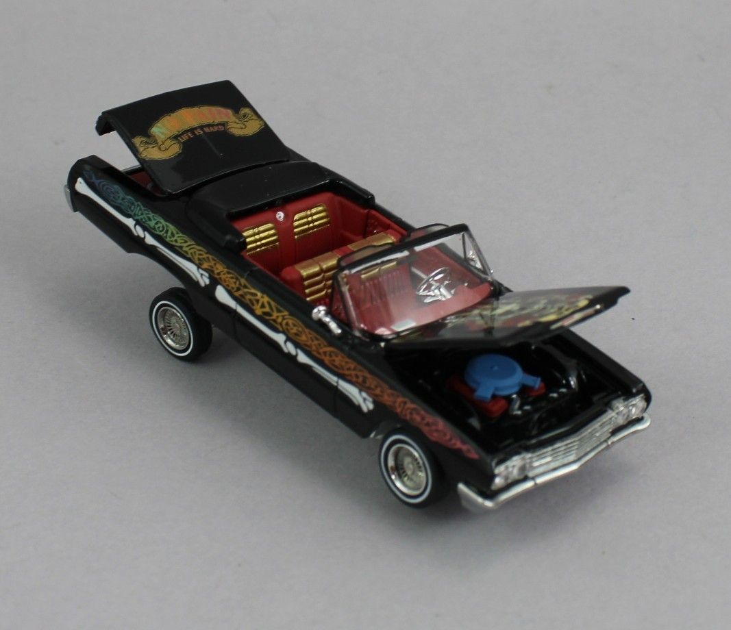 1:64 *FINE WORKS 64* Black “BONES” Chevrolet IMPALA *LOWRIDER* High Detail NIB