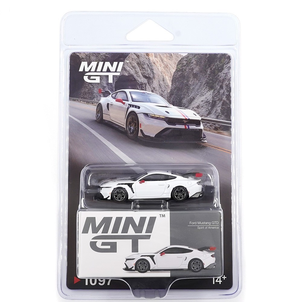 MINI GT FORD MUSTANG GTD SPIRIT of AMERICAN 1/64 DIECAST WHITE MGT01097
