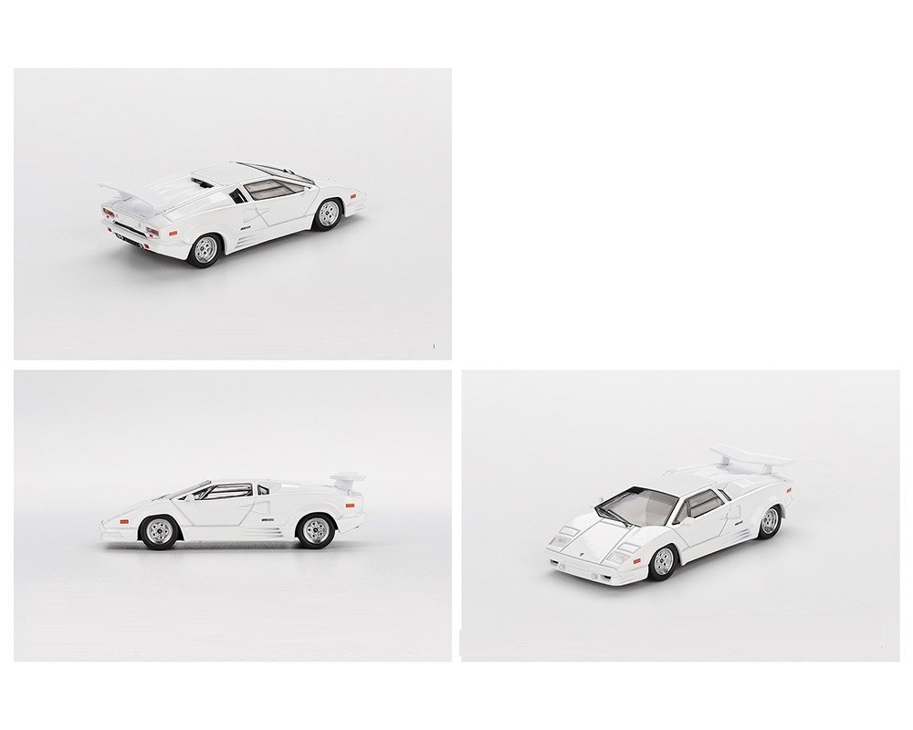 Mini GT 1:64 Lamborghini Countach 25th Anniversary In White Model MGT01134-1A