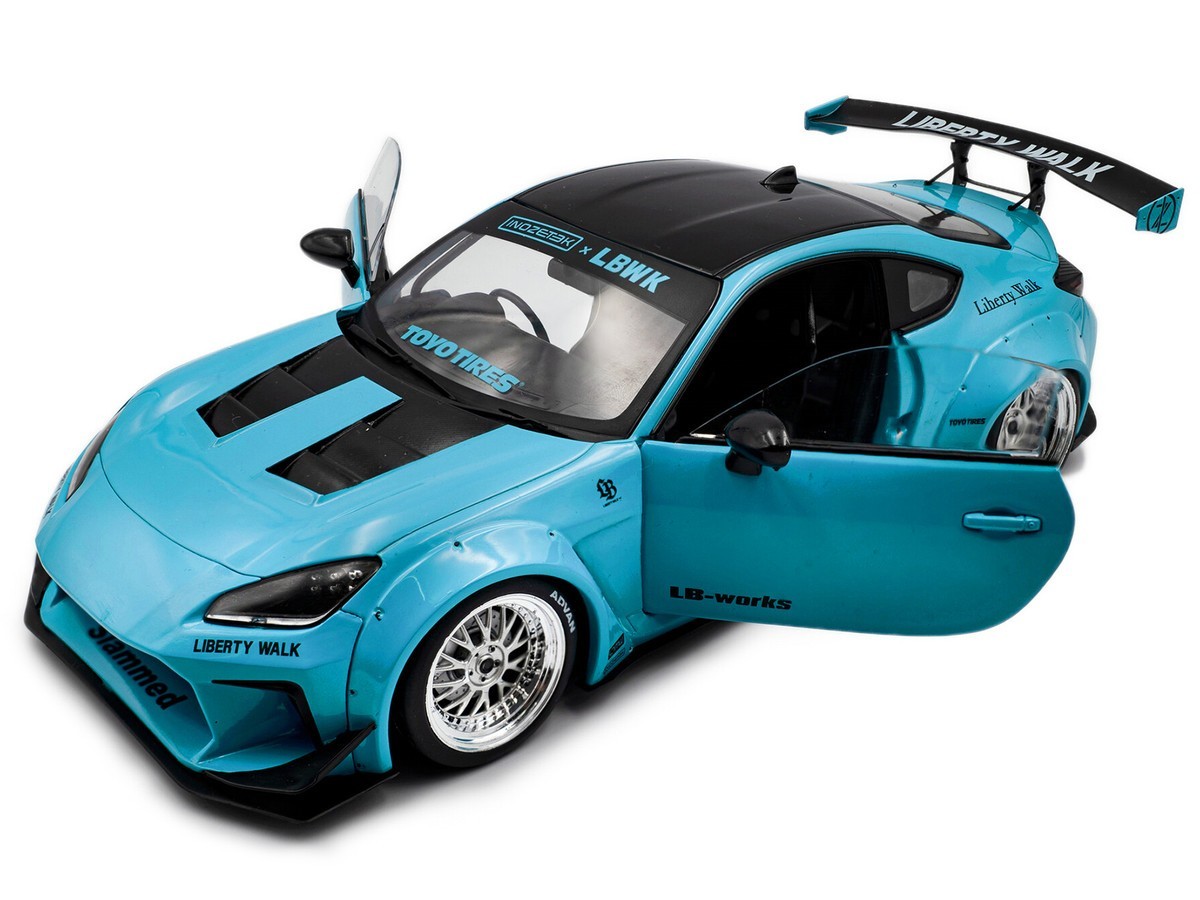 1/18 Solido 2024 Toyota GR86 Liberty Walk Body Kit Baby Blue S1813601