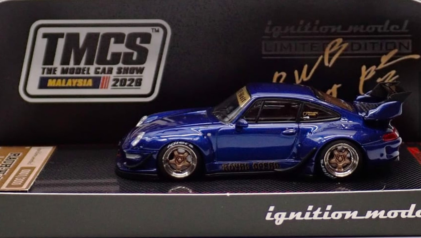 Ignition Model Porsche 993 RWB Blue Metallic TMCS Malaysia 26′ w/ Serial Number