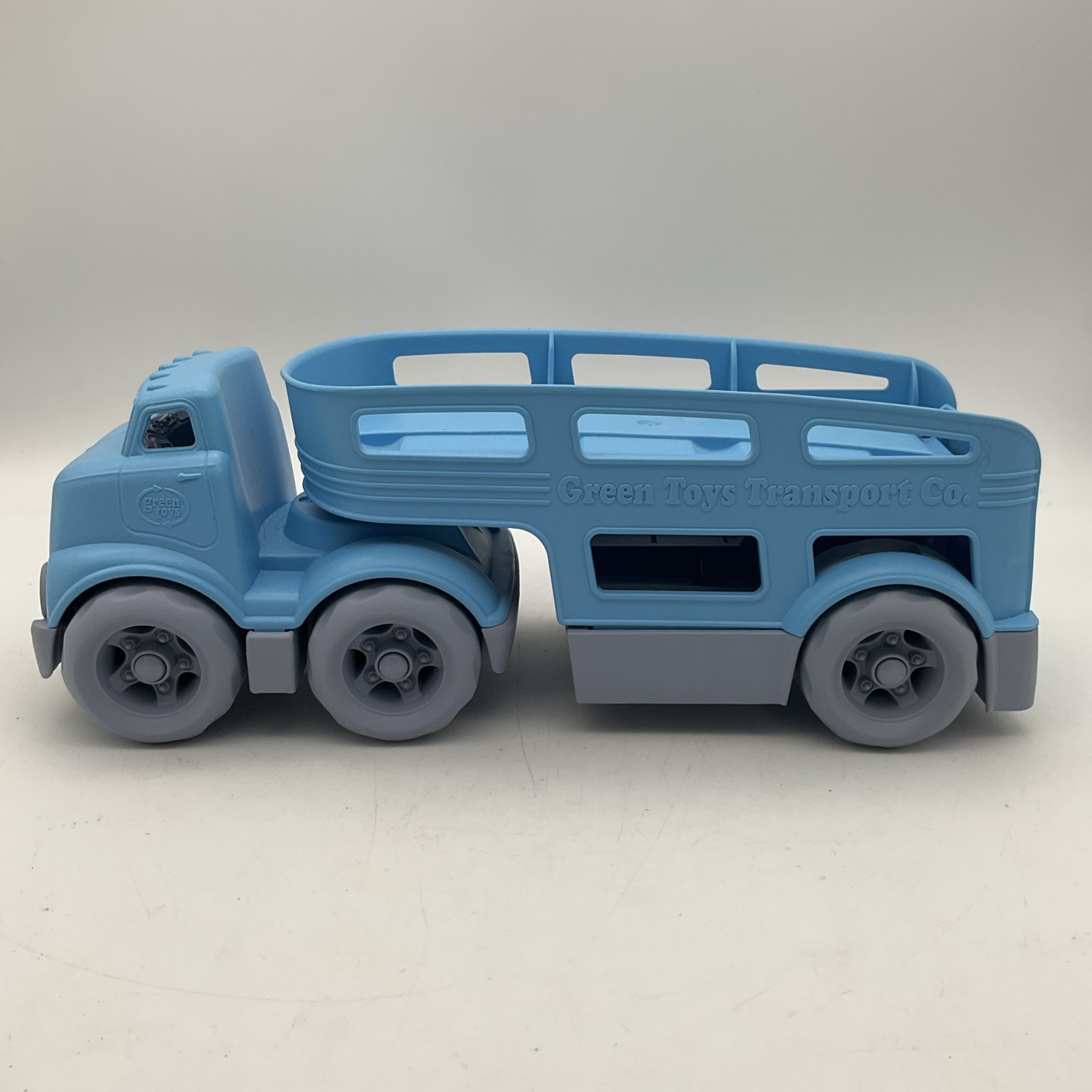Green Toys Transport Company Light Blue And Gray Car Carrier