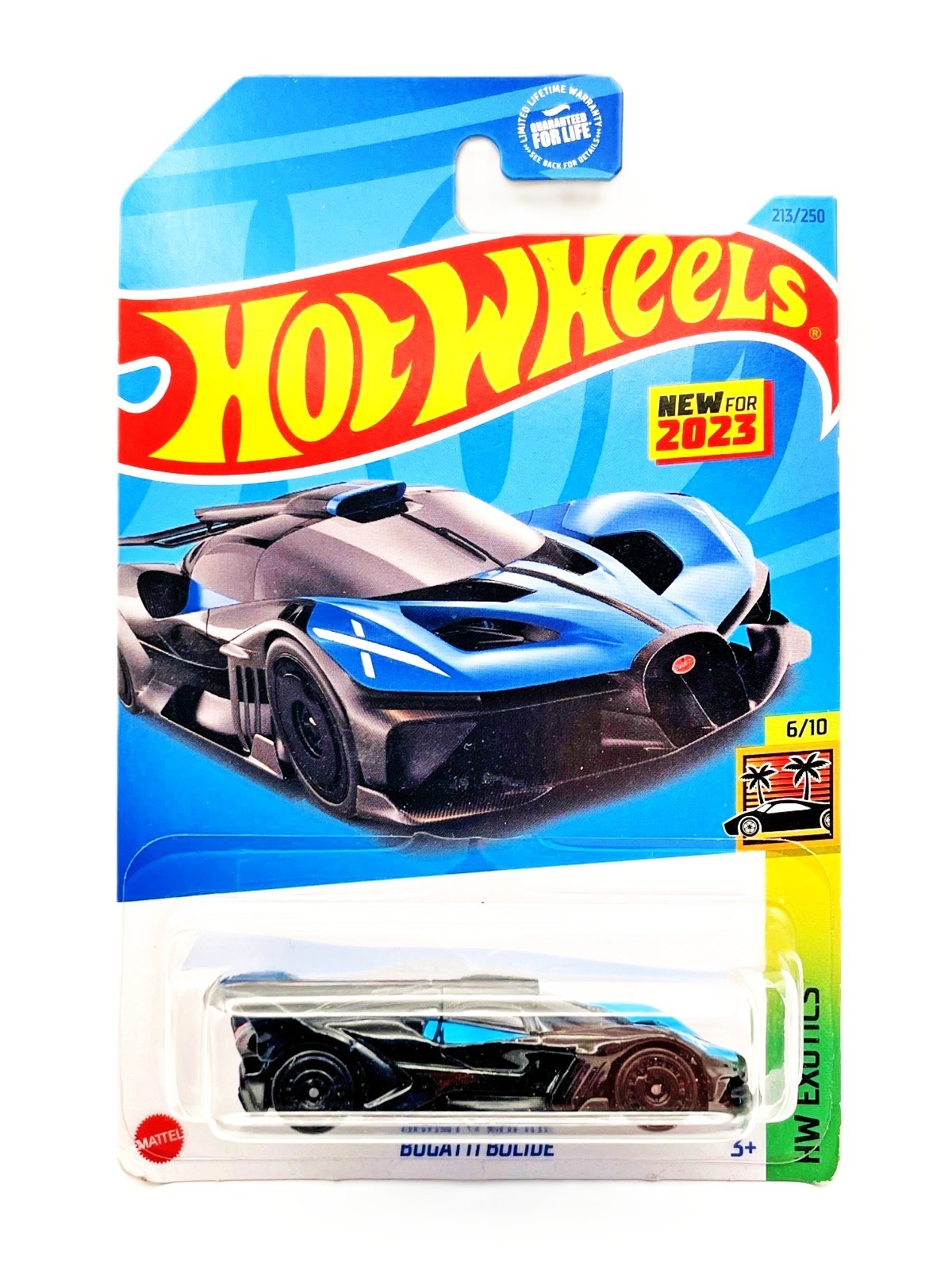 Hot Wheels Bugatti Bolide 2023 HW Exotics 6/10 213/250 Black Blue