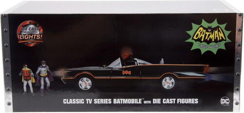 Jada Toys – DC Comics Classic TV Series Batmobile Die-cast Car, 1:18 Scale Vehic