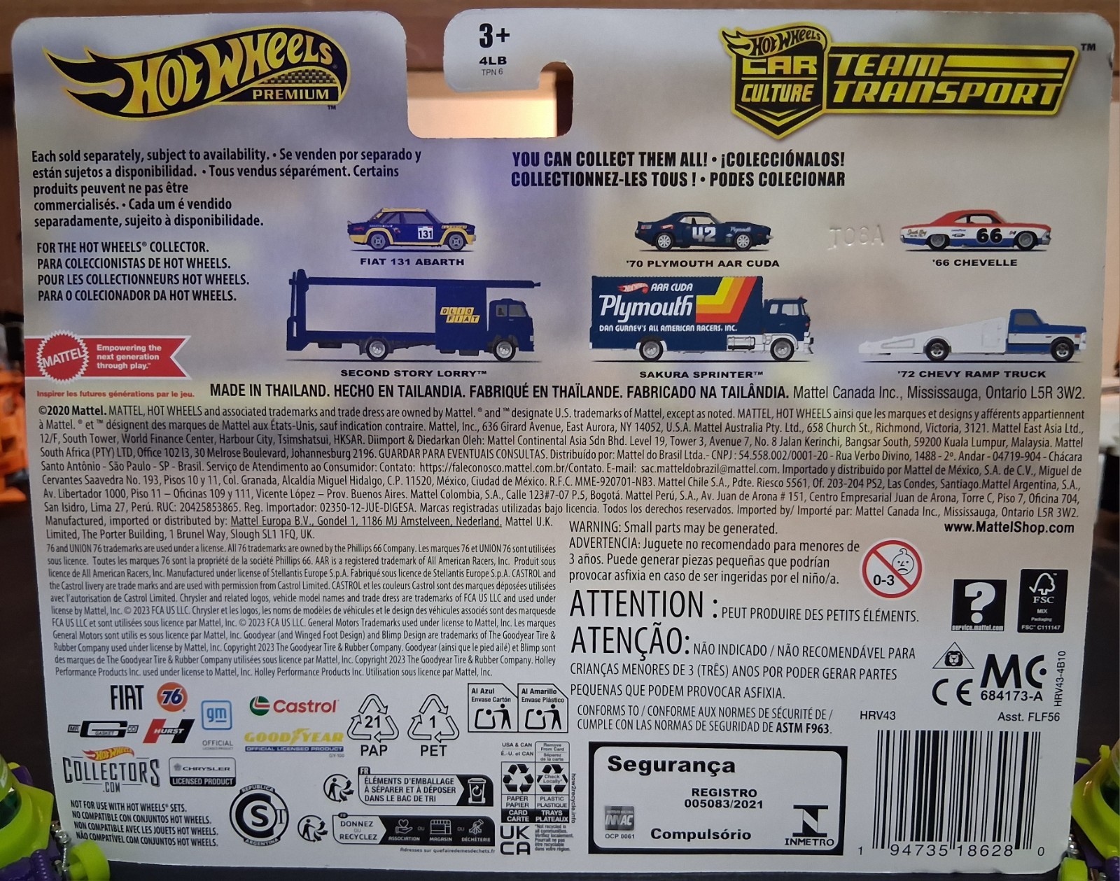 Hot Wheels Premium Team Transport Fiat 131 Abarth & Second Story Lorry