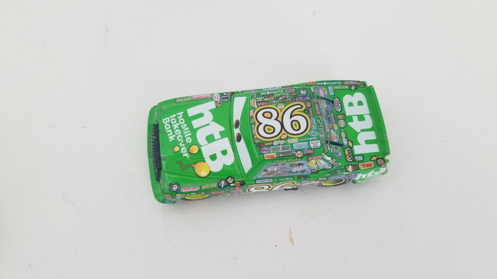 Disney Pixar Cars Green #98 Chick Hicks Diecast Car Vehicle Lot 2 Hot Roddin