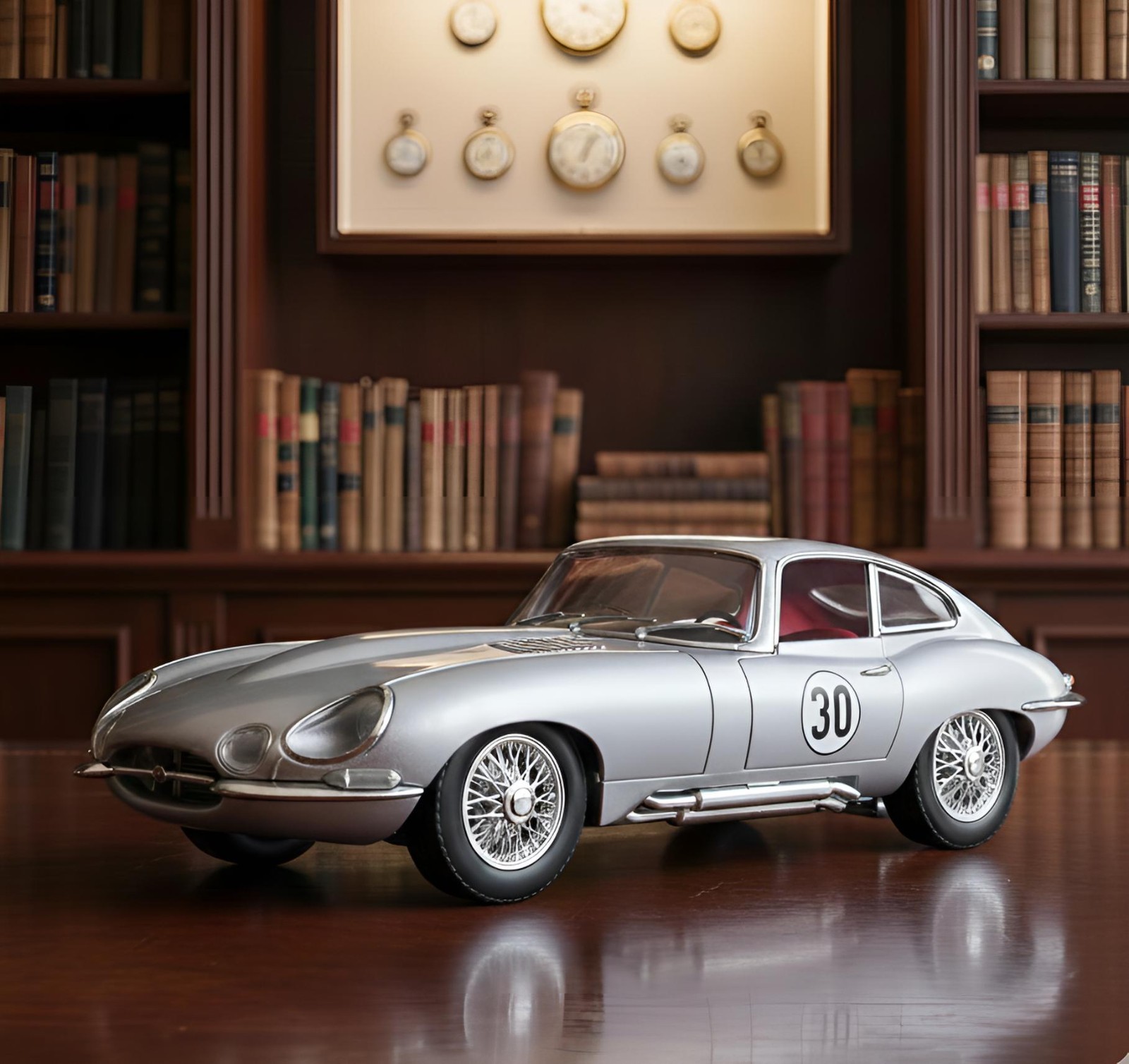 1:24 Jaguar E-Type Vintage Diecast Car – 1961 Classic Model w/ Light Toy Gift