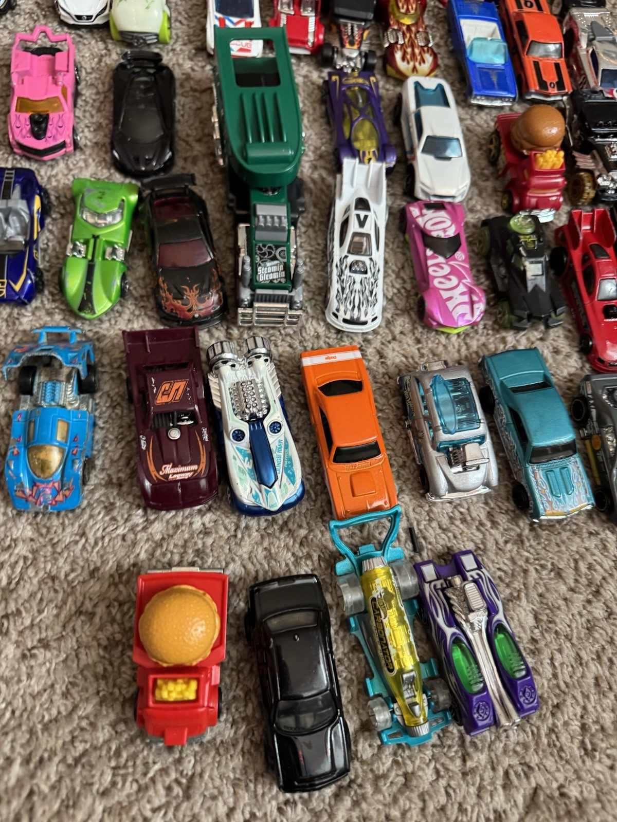 Hot Wheels Lot of 52 Diecast Toy Cars Mixed Vehicles
