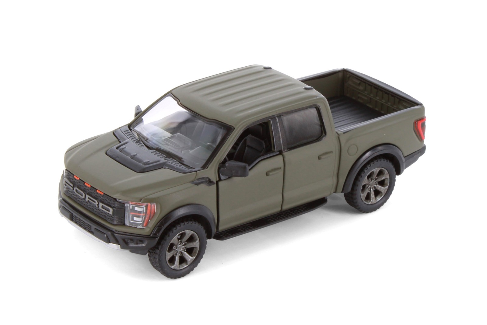 2022 FORD F-150 RAPTOR PICKUP TRUCK GREEN 1/46 DIECAST CAR KINSMART 5436DM