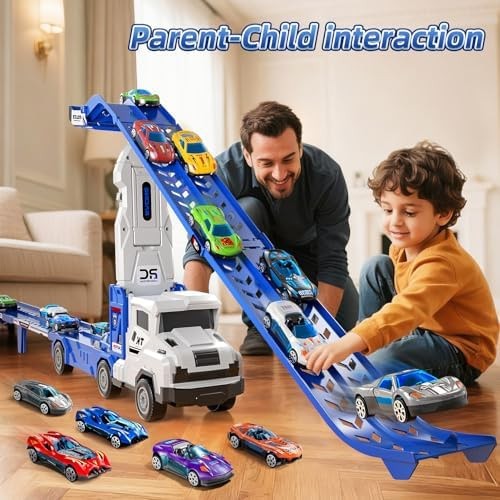 Transport Truck Toys for 3 4 5 6 7 Years Old Boys,Toys Cars Track Set Transpo…