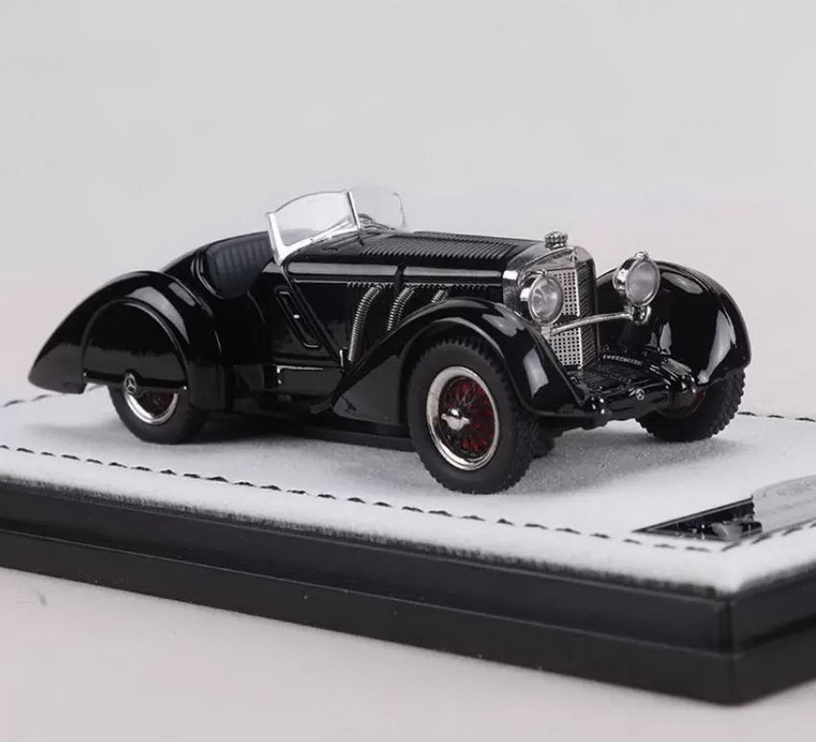 GFCC 1/64 Scale Mercedes-Benz SSK 1930 Black Diecast car Model Toy 7cm long