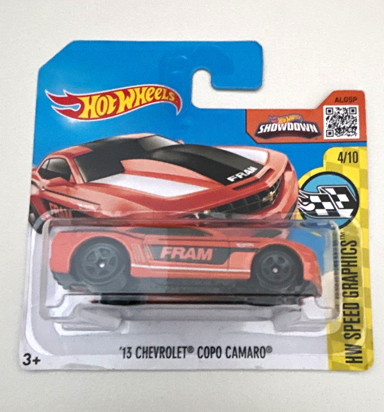 Hot Wheels ’13 Chevrolet COPO Camaro FRAM Red/Black Diecast 1:64 Unopened