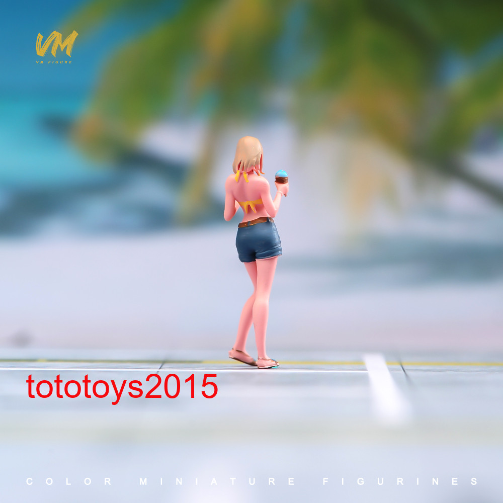 1/18 1/24 1/43 1/64 1/87 1/72 Summer Ice Cream Girl Scene Miniature Figure Doll