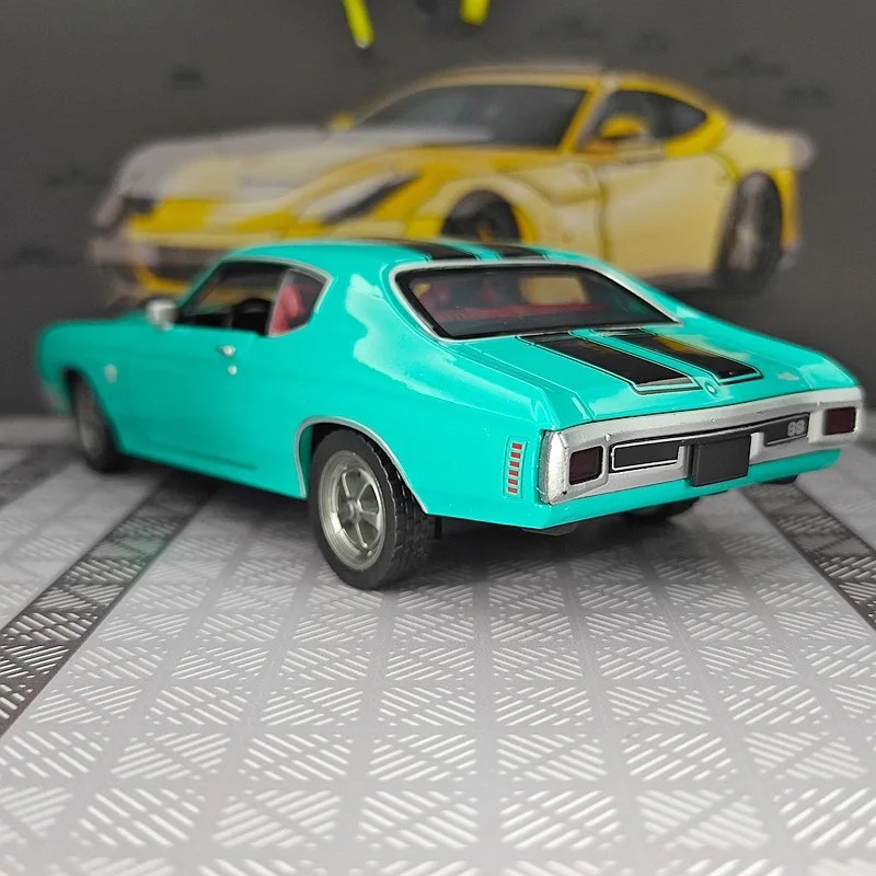1:24 Chevrolet Chevelle SS 454 1970 Alloy Super Sports Car Model Metal Muscle Ra