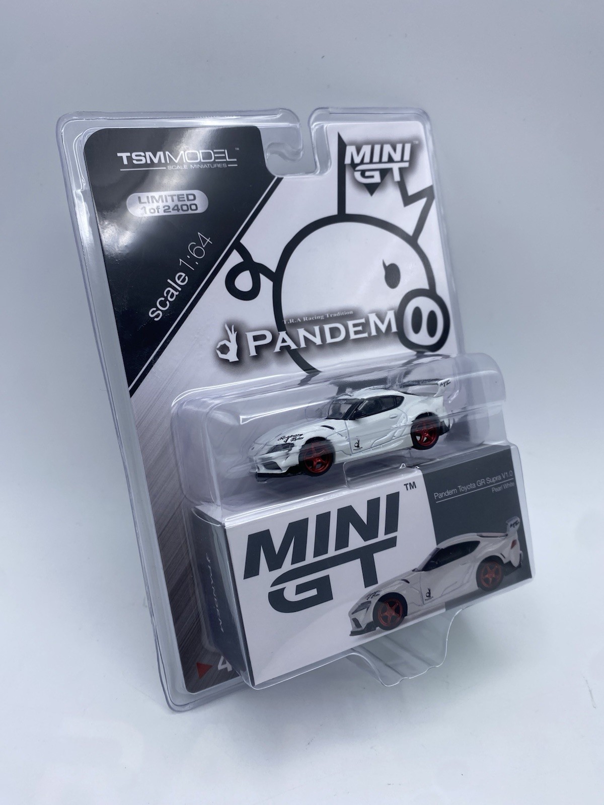 Mini GT Pandem Toyota GR Supra V1.0 Pearl White 1:64 Scale Diecast Car MGT00424