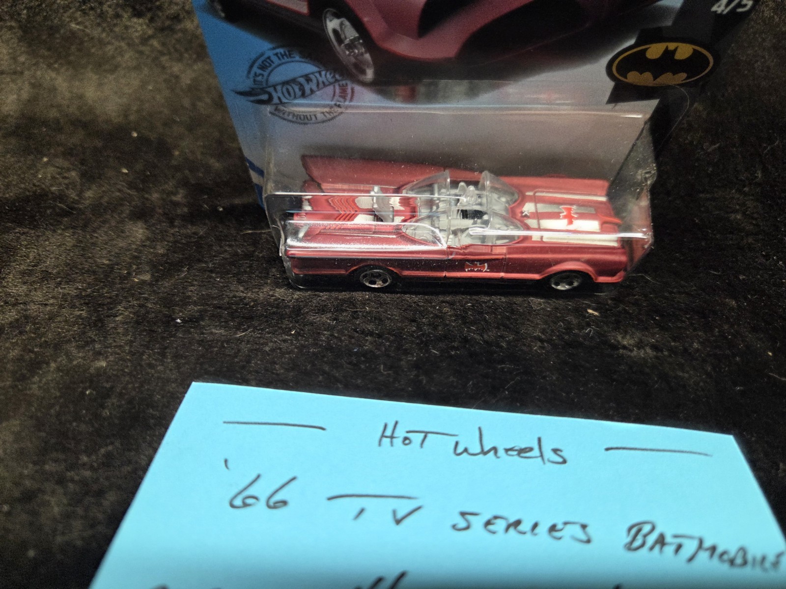 Hot Wheels TV SERIES BATMOBILE Kroger Exclusive Matte RED #HW66MMB 001