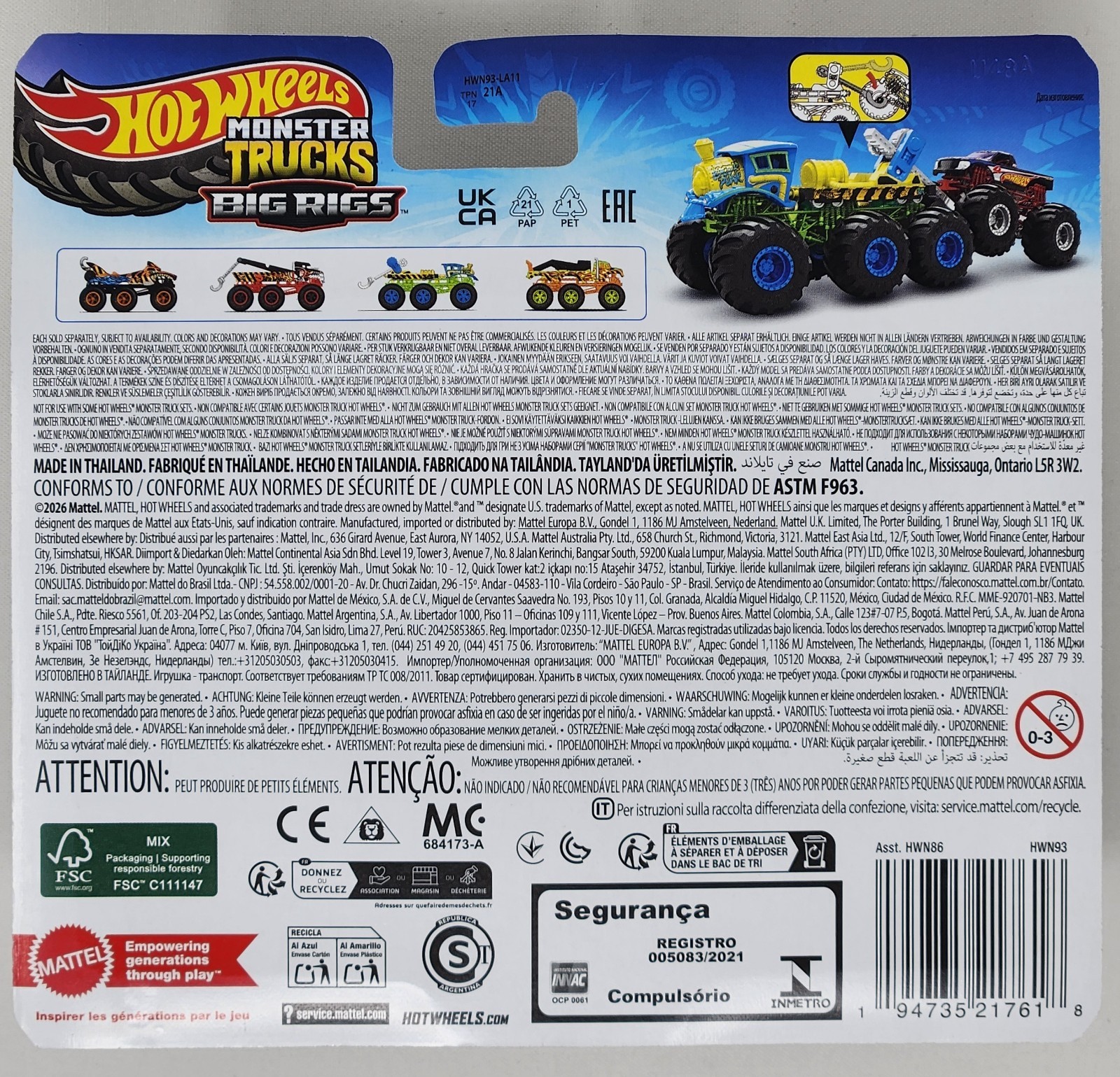 Hot Wheels Monster Trucks Big Rigs LOCO PUNK 2026 1:64 Diecast Truck NEW