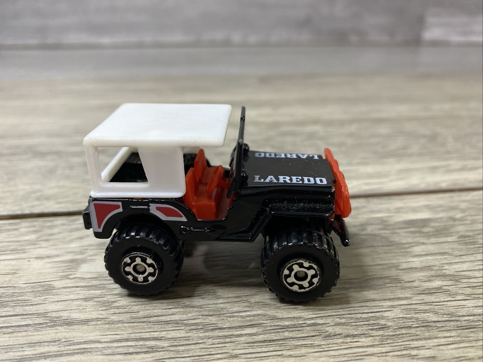 1981 Matchbox Black With Removable White Top 4X4 JEEP LAREDO