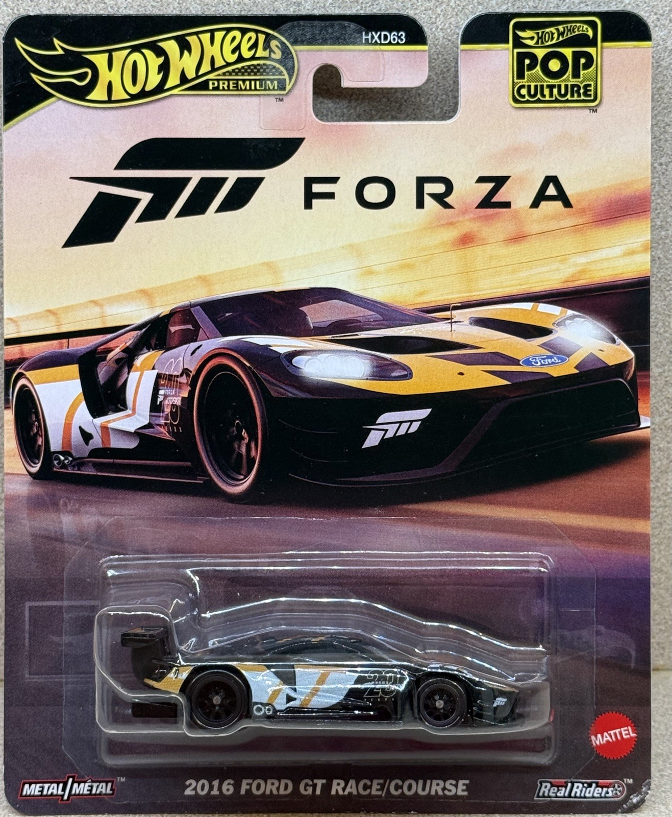 NEW 2025 Hot Wheels Premium 2016 Ford GT Race Course 20 Years Forza Pop Culture
