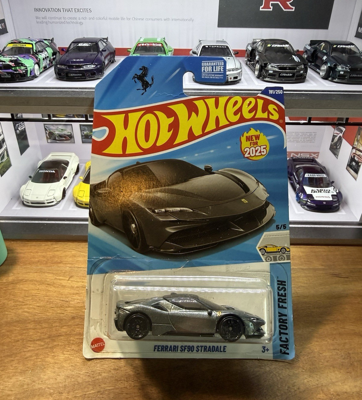 Hot Wheels Factory Fresh Ferrari SF90 Stradale 1:64 Diecast Car Gray