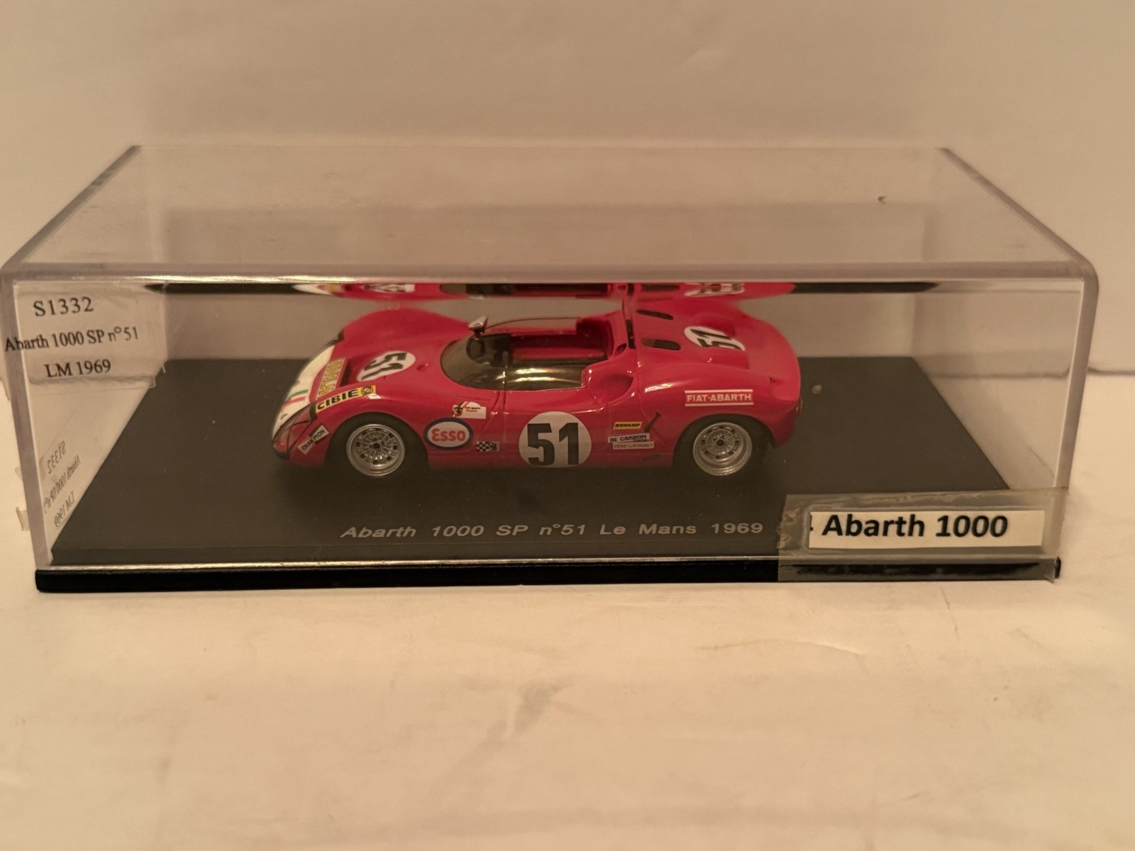 TOKOLOSHE MODELS FIAT ABARTH SP 1000 NO 51 LM 1969 ZANETTI LOCATELLI TOK 18 1/43