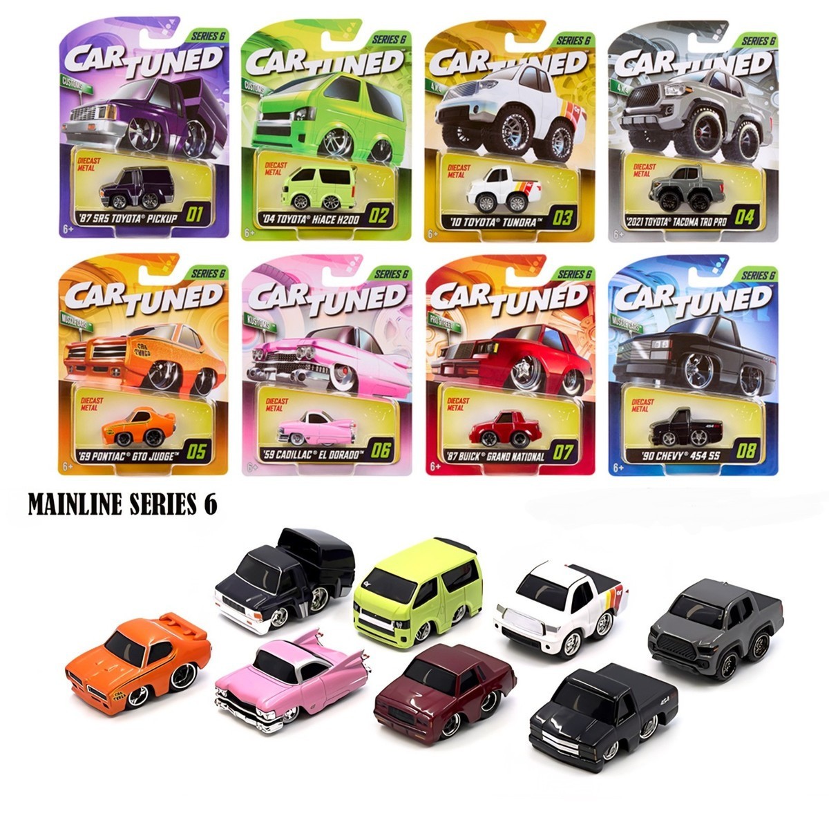 Car Tuned 1/64 Mainline 1990 CHEVY 454 SS PICK UP TRUCK Series 6 Diecast Car