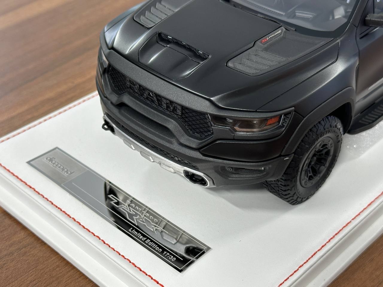 Dodge Ram TRX 1500 by Diamand Matte Black -Ltd 40 pcs Collector Car[1:18 Resin]
