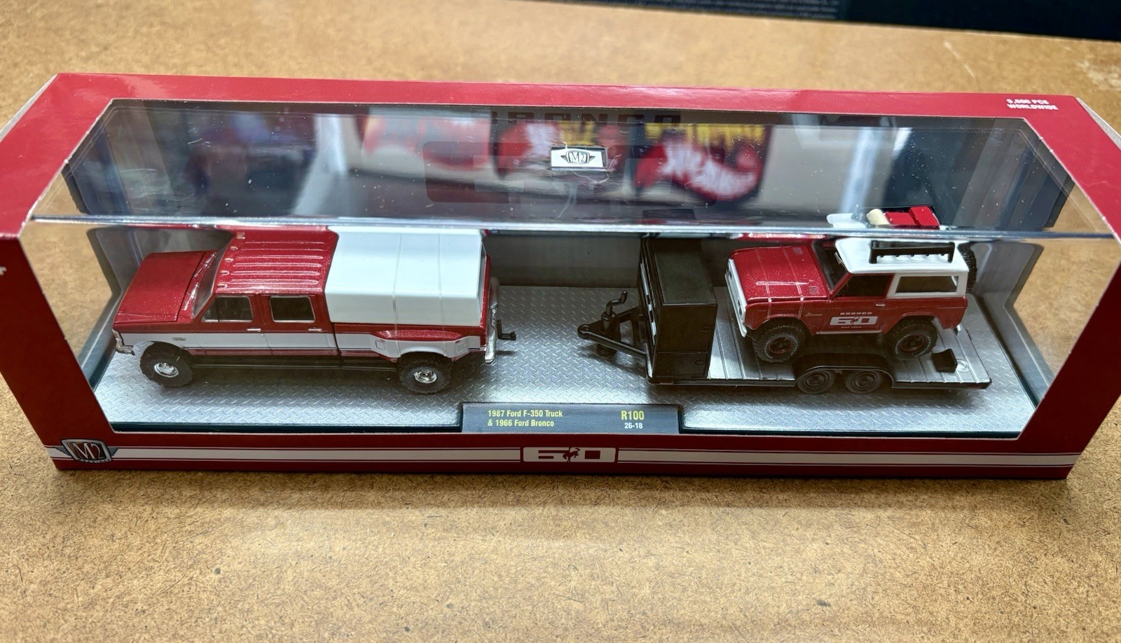 2026 M2 Machines Hauler 1987 Ford F350 Dually & 1966 Ford Bronco ❤️🤍
