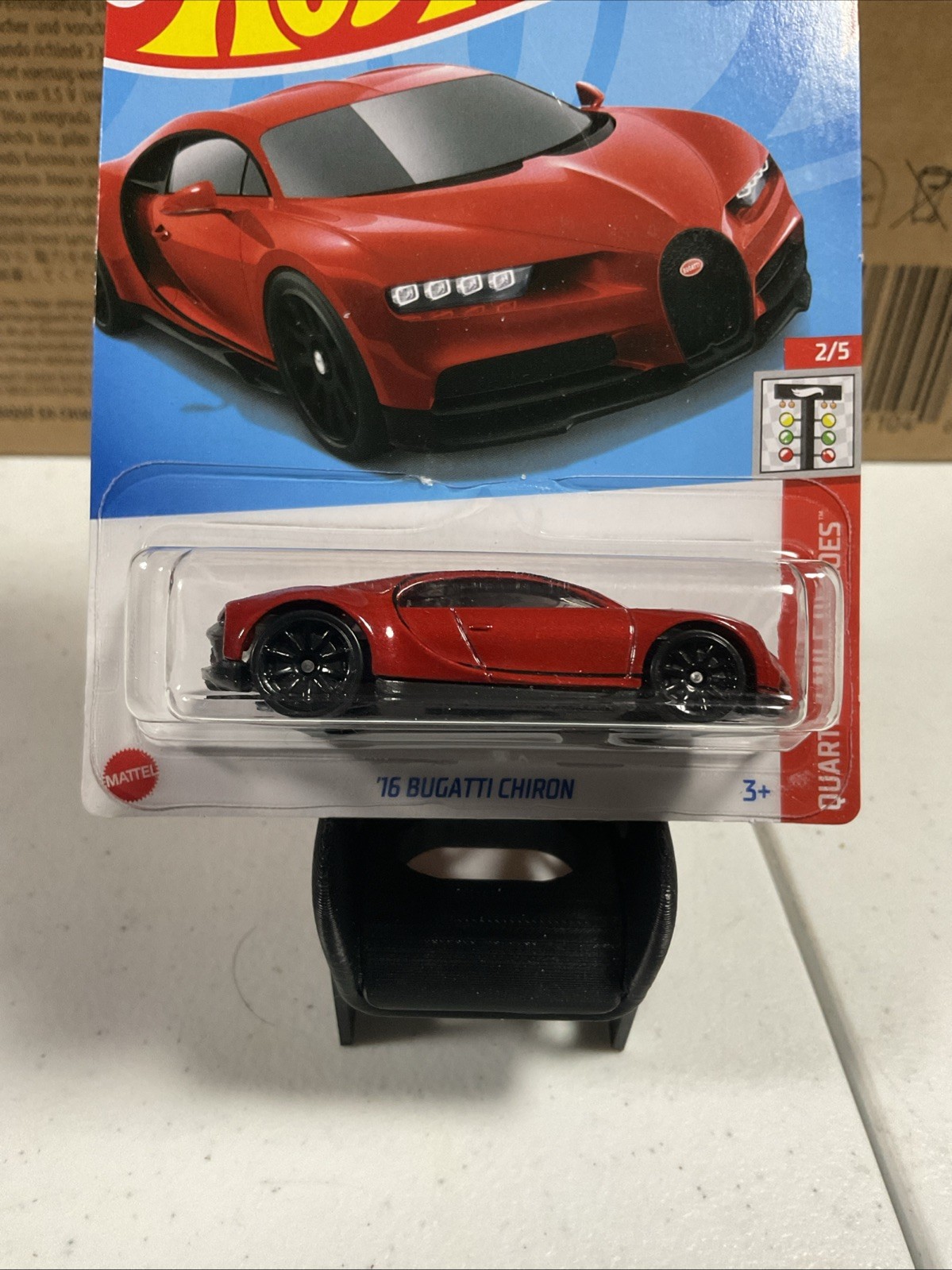 2024 Hot Wheels ’16 Bugatti Chiron 201/250 Quarter Mile Heroes 2/5 Red
