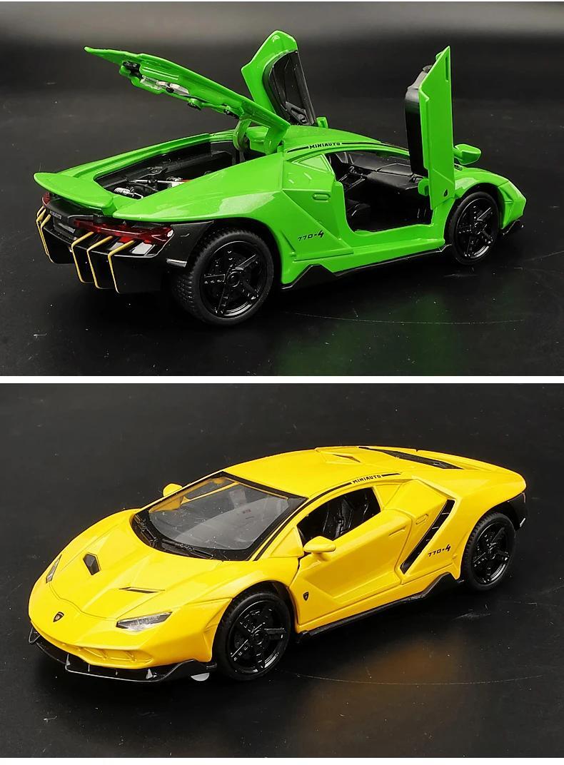 1:32 Lamborghini LP770 Diecast Toy Car – Alloy Model with Sound & Light Effect