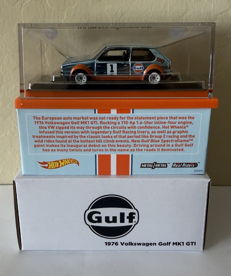 Hot Wheels RLC Exclusive Gulf 1976 Volkswagen Golf Mk1 GTI ✅ IN HAND ✅