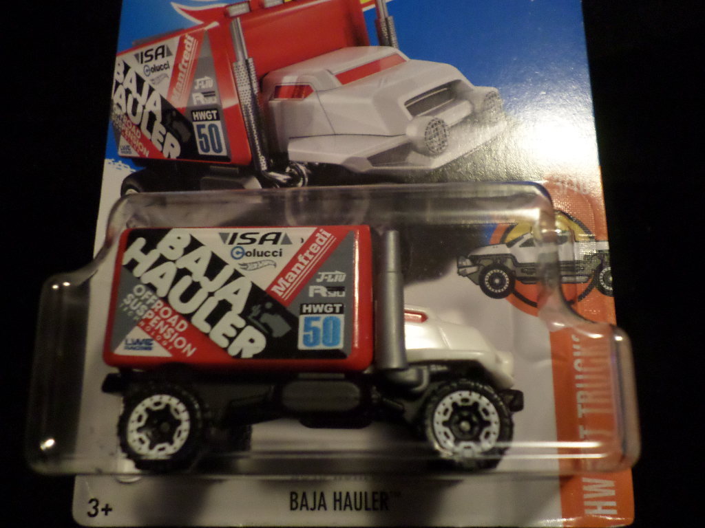 HW HOT WHEELS 2017 HW HOT TRUCKS #3/10 BAJA HAULER HOTWHEELS RED/WHITE VHTF