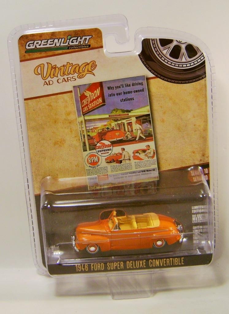 1948 ’48 FORD SUPER DELUXE CONVERTIBLE VINTAGE AD CARS SERIES 10 GREENLIGHT 2024