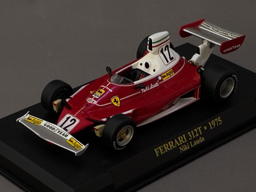 1/43 Ferrari 312T F1 model car, 11cm, detailed markings, used