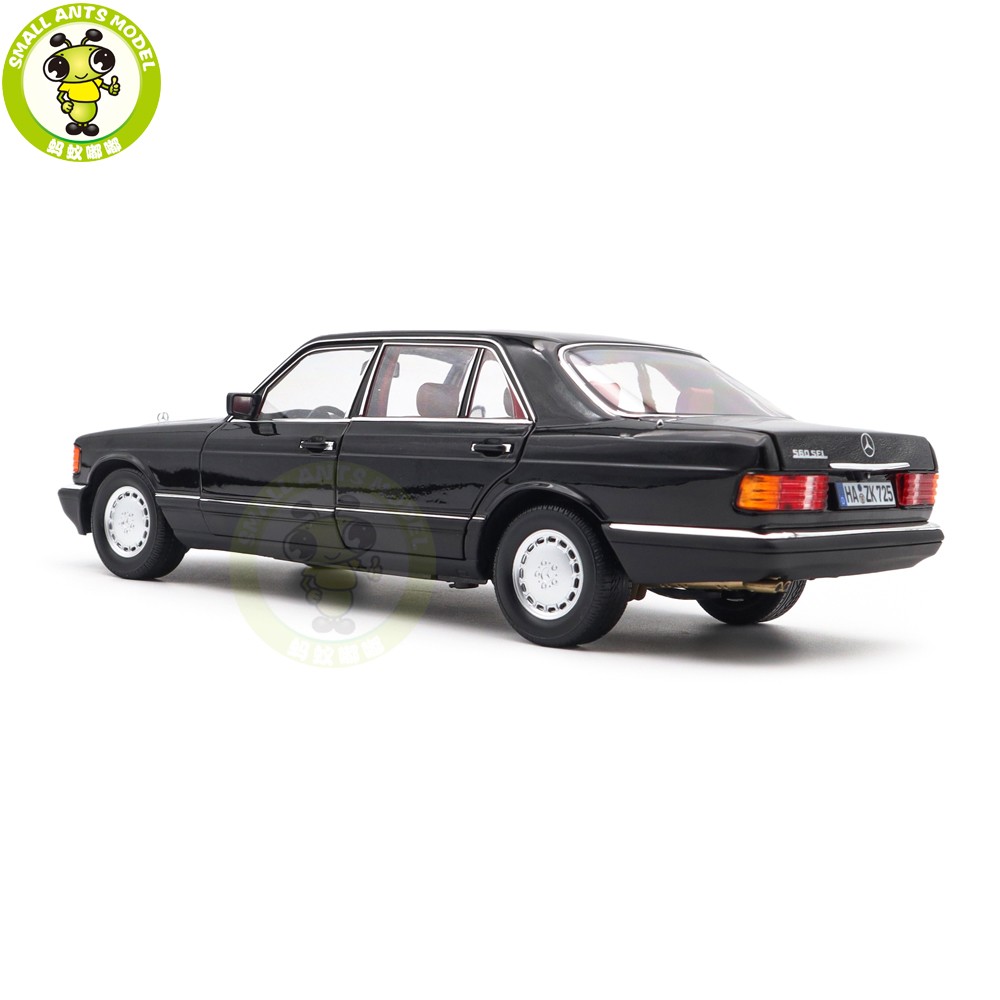 1/18 Mercedes Benz 560 SEL 1991 W126 Norev 183788 Black Diecast Model Car