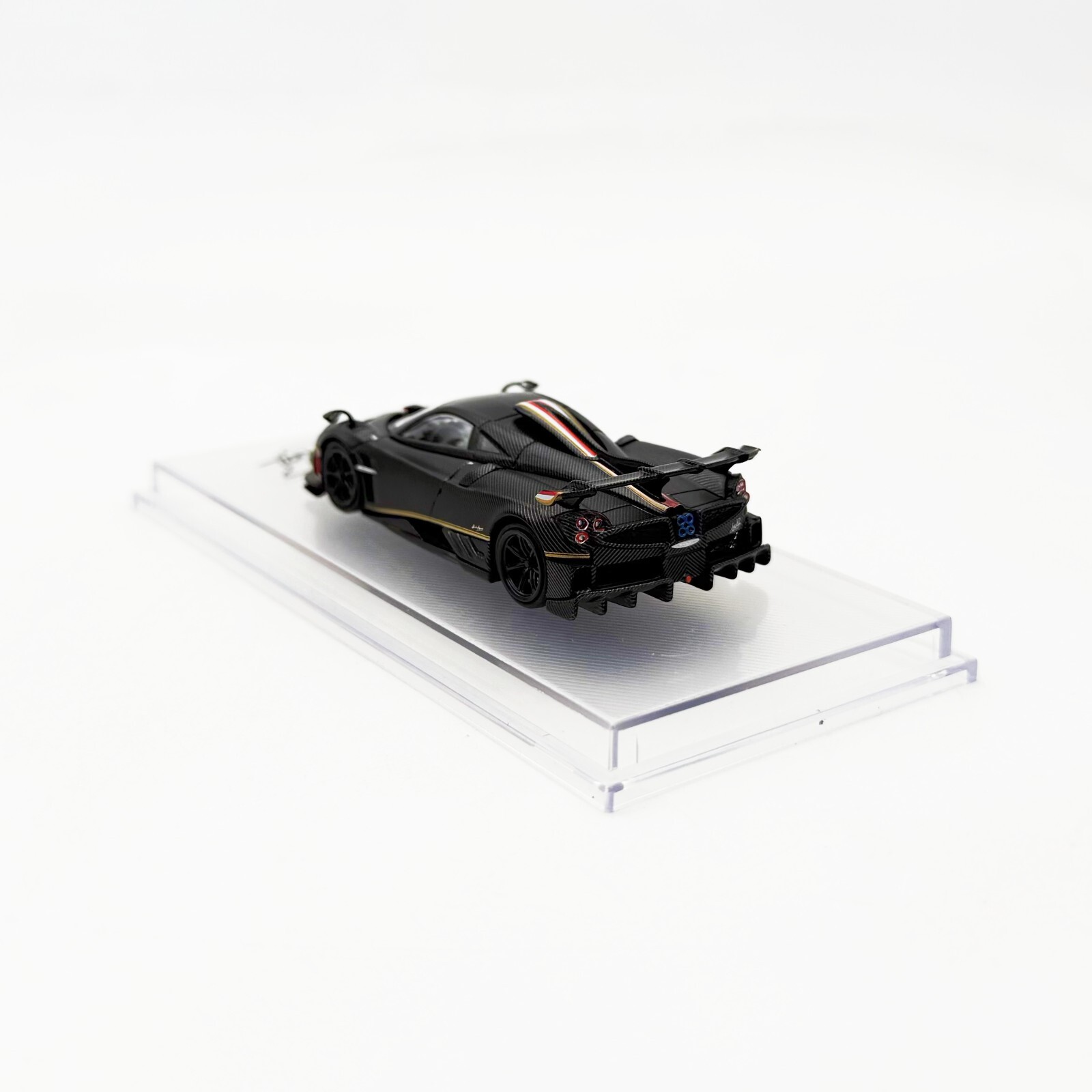 CM Model 1:64 Pagani Imola Full Drycarbo Black with Extra wheels