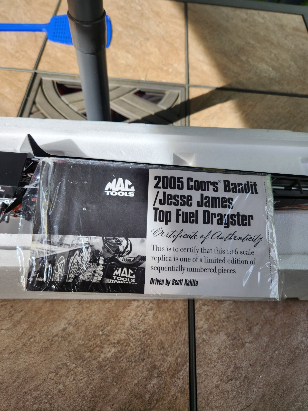 Scott Kalitta Signed 2005 Coors Bandit Jesse James Top Fuel Dragster 1:16 COA