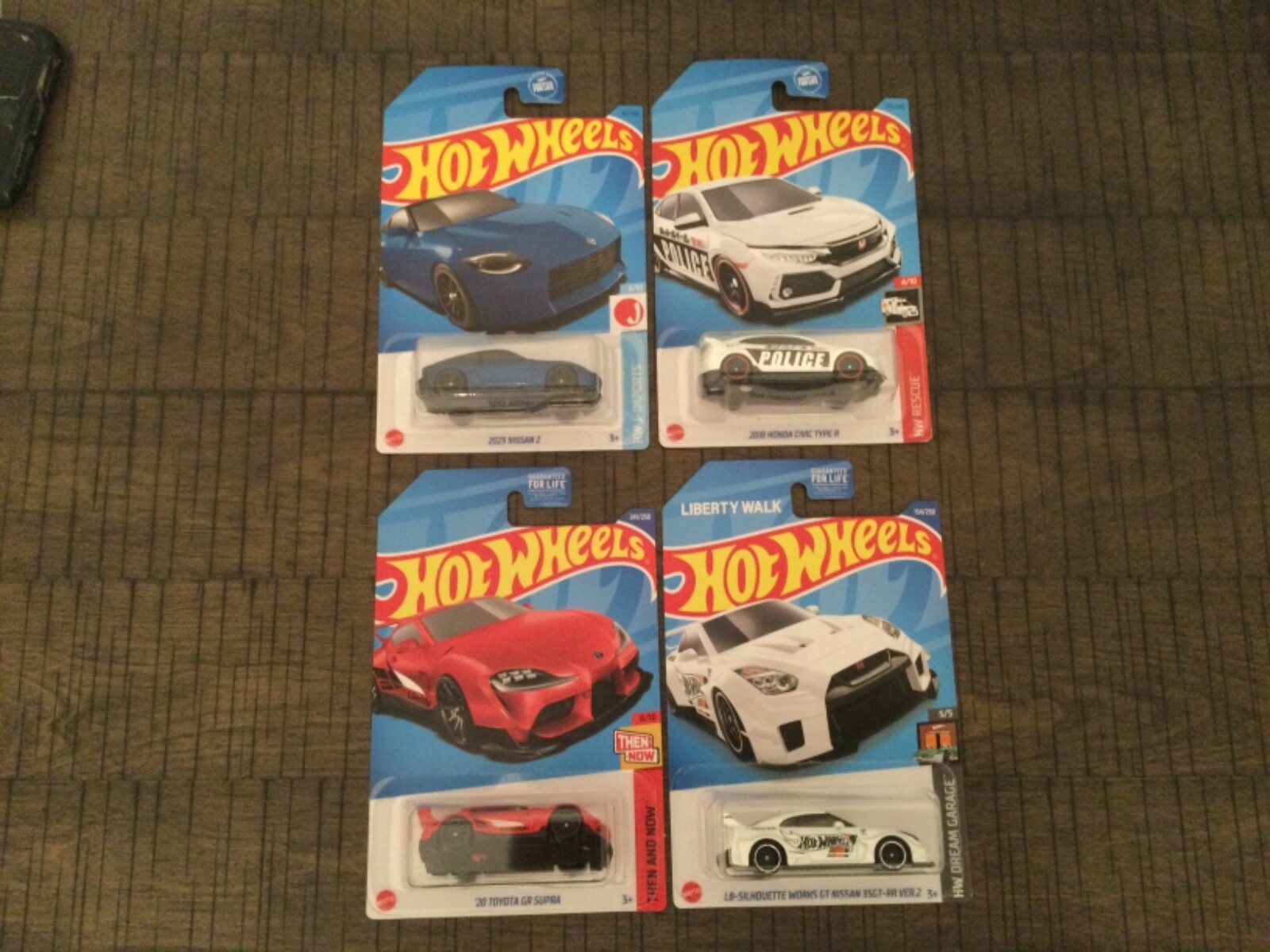 HOT WHEELS JDM Random lot of 4 Nissan Subaru Mazda Honda Toyota Acura Mitsubishi