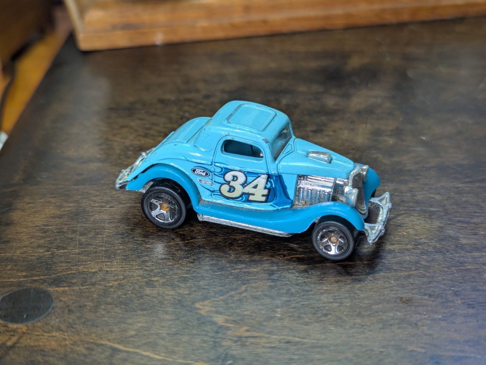 Hot Wheels Showroom American Turbo (2014) 3-WINDOW ’34 FORD (189/250) Turquoise