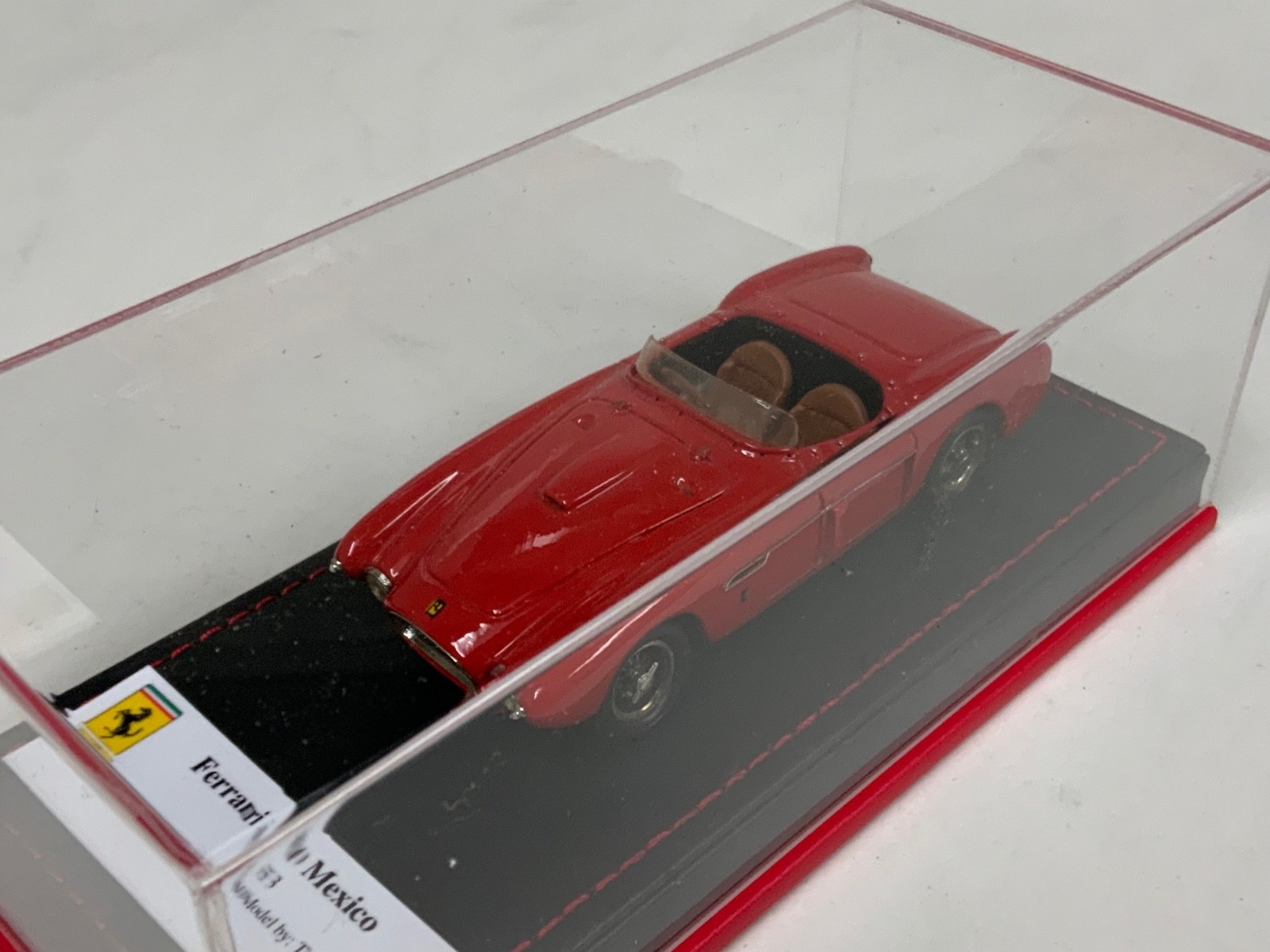 1/43 Tin Wizard Ferrari 340 Mexico from 1953 Rosso Corsa Red leather base MUR8