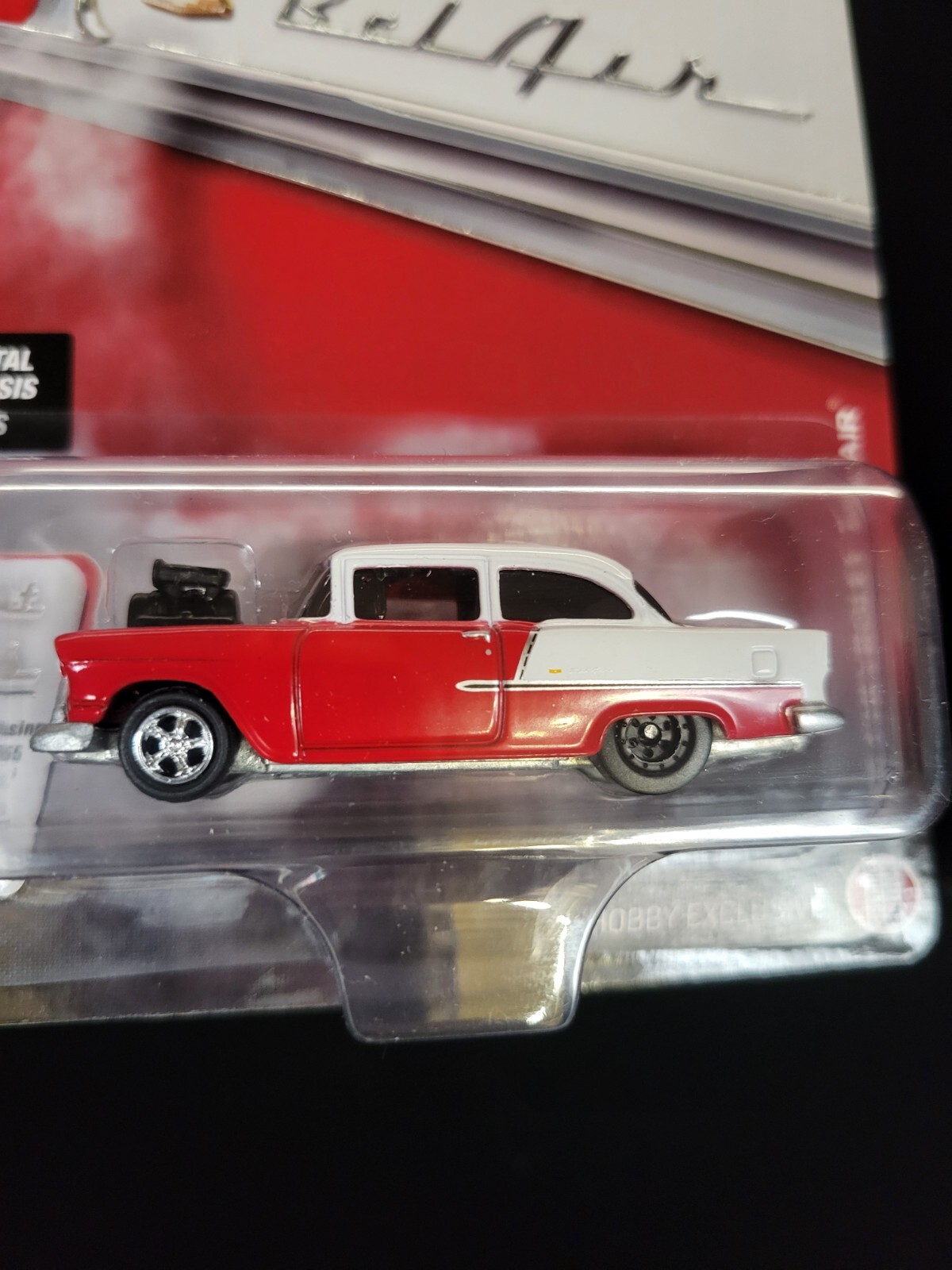 Johnny Lightning HOBBY EXCLUSIVE ’55 Chevy Bel Air 1:64 Diecast (RED/WHITE) 408