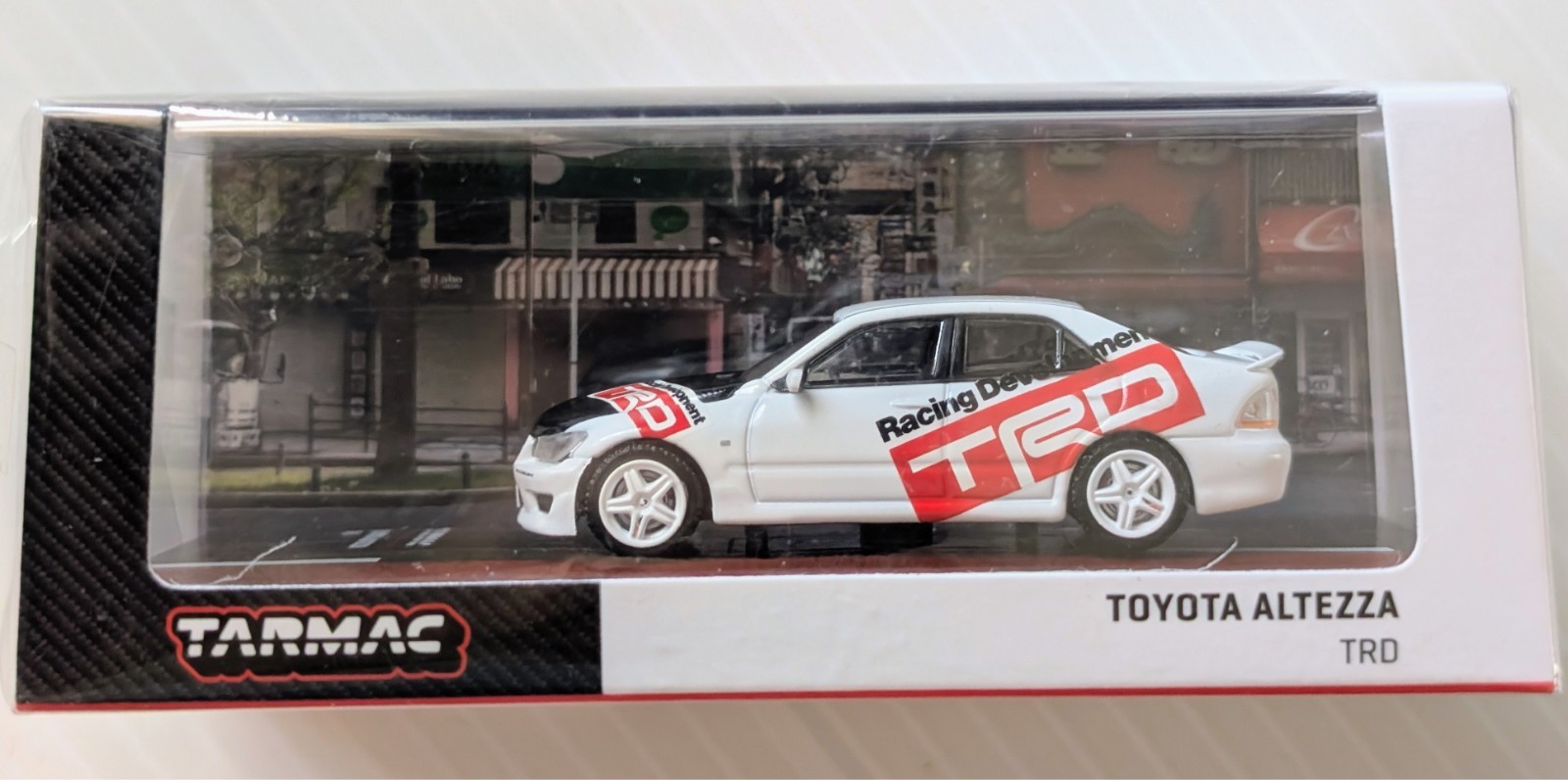 Tarmac Works 1:64 Toyota Altezza TRD White Diecast Car