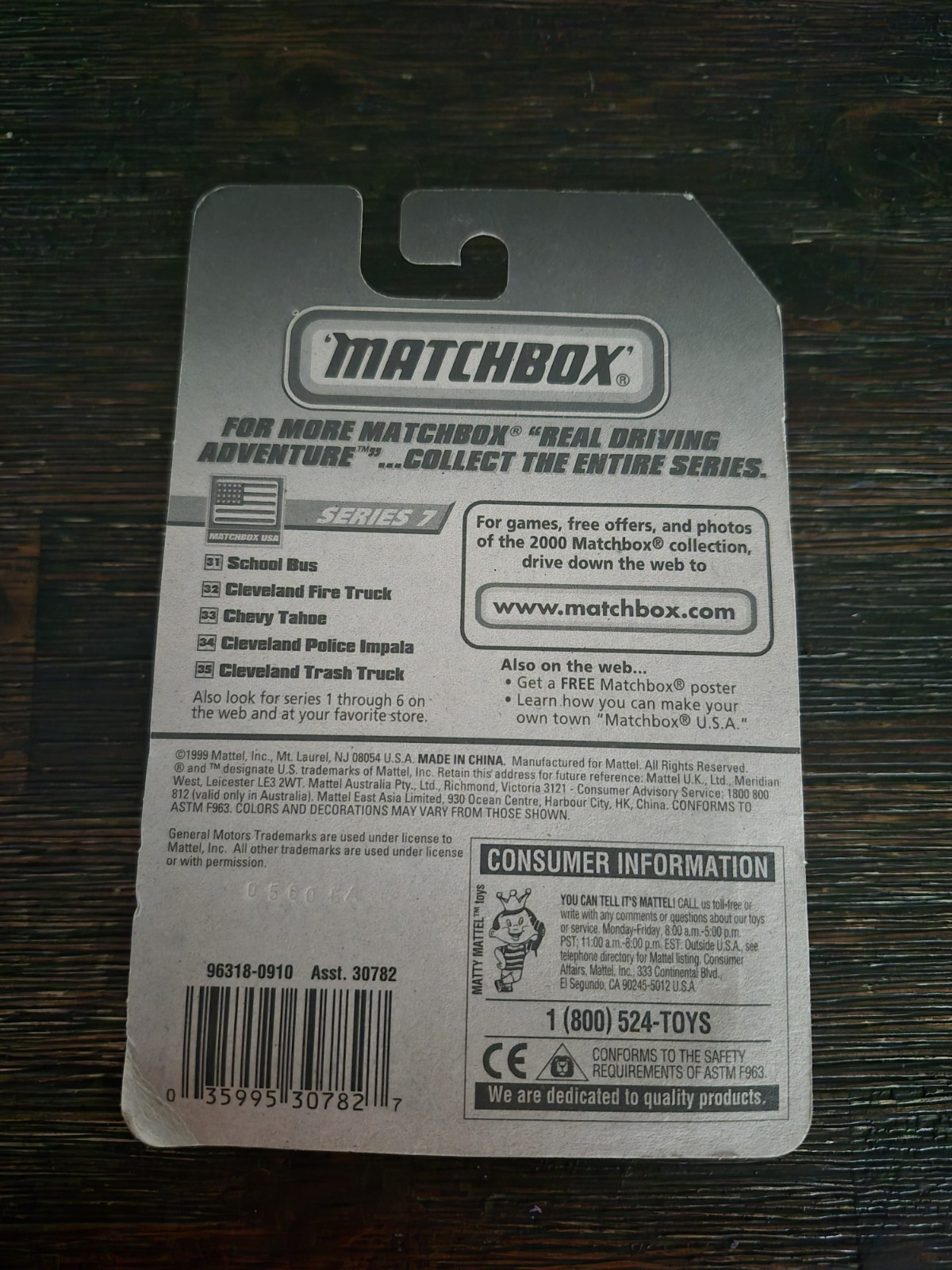 Matchbox Cleveland Fire Truck Series 7 #32 1:64 Diecast Unopened Box 2000
