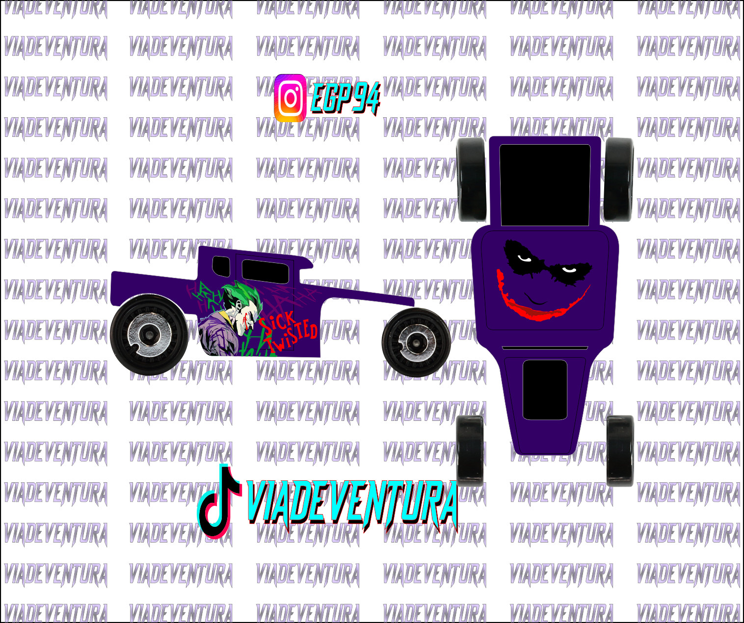 Joker 1/64 Bone Shaker WHITE TONER Universal Waterslide Decal Hot