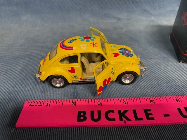 Lot of 2 diecast VW Beetles. One is Maesto other is Kinsmart 1/32 Scale
